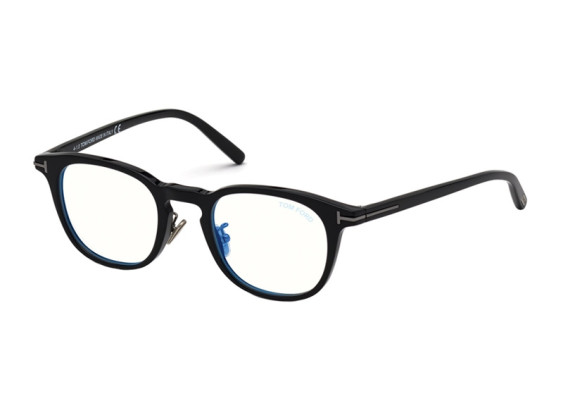 Tom Ford FT5725-D-B-N 001 Shiny Black/Clear Blue Light Protection 48mm