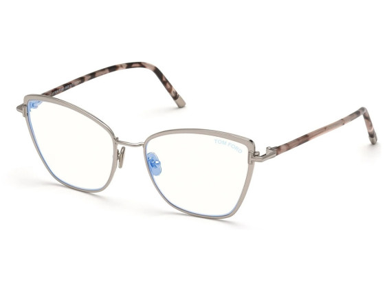 Tom Ford FT5740-B 016 Shiny Palladium/Vintage Rose Havana 54mm