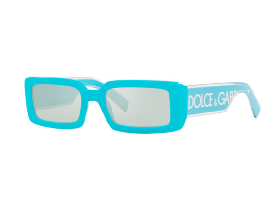 Dolce & Gabbana DG6187 334665 Azure/Light Blue Mirror Silver