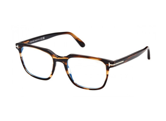 Tom Ford FT5818-B 050 Striped Brown/Blue Block 53mm