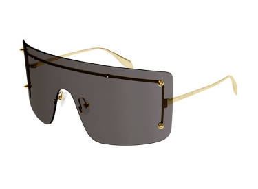 Alexander McQueen AM0412S 002 Gold/Brown