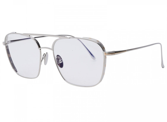 Tom Ford TF5659-B 018 Shiny Silver Blue Block 56mm