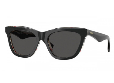 Burberry BE4435 412187 Top Black On Vintage Check/Dark Grey