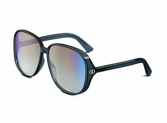 Dior DDOLL S1U 30C6 Translucent Blue/Khaki Gradient Blue Mirrored Flash