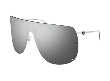 Alexander McQueen AM0313S 007 Silver/Silver Mirror