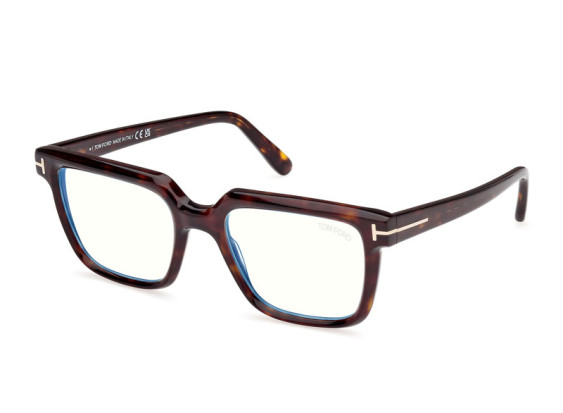 Tom Ford FT5889-B 052 Dark Havana/Clear/Blue-Light Block Lens 53mm