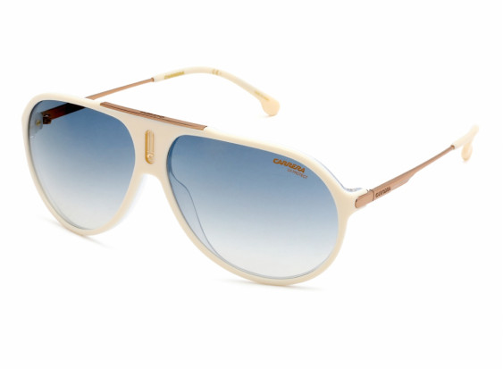 Carrera HOT65 0SZJ 1V Ivory/Blue Gradient Gold Mirror