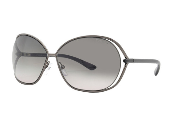Tom Ford FT0157 CARLA 08B Shiny Gunmetal/Smoke Gradient