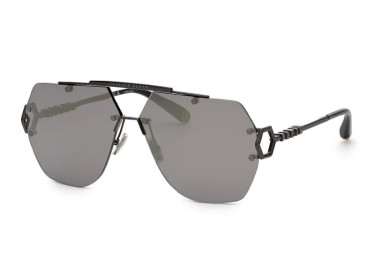 Philipp Plein SPP111 Sleek 672X Black/Grey Silver Mirror