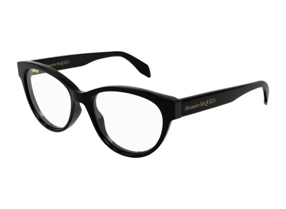 Alexander McQueen AM0359O 001 Shiny Black 52mm