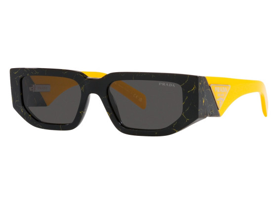 Prada PR09ZS 19D5S0 Black Yellow Marble/Dark Grey