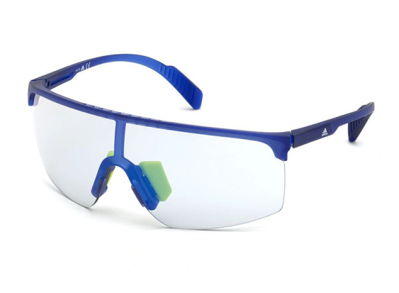 Adidas SP0005 91X Matte Blue/Grey to Blue Mirror Photochromic