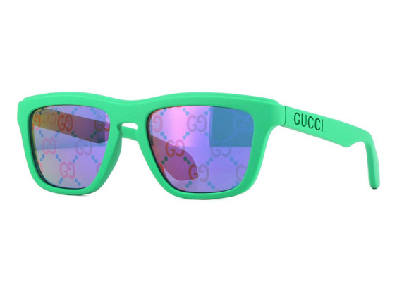Gucci GG1571S 004 Matte Green/Blue Multicolor Mirror with GG Pattern