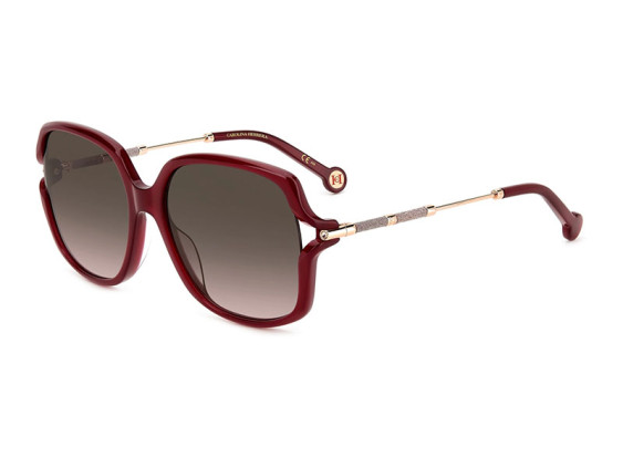 Carolina Herrera HER 0132/G/S 0LHF HA Shiny Burgundy/Gold/Brown Gradient