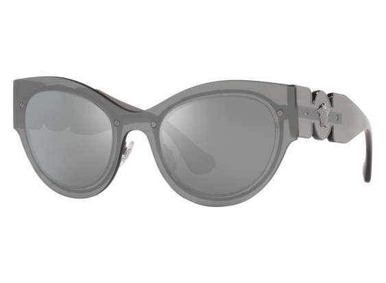 Versace VE2234 10016G Transparent Grey Mirror Silver/Light Grey Mirror Silver
