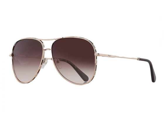 Salvatore Ferragamo SF268S 786 Rose Gold/Black/Brown Grey Gradient