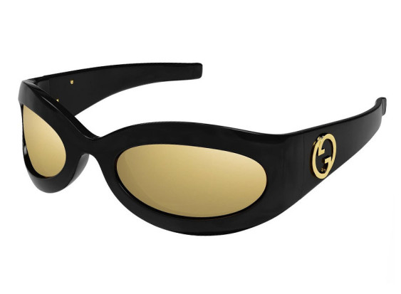 Gucci GG1247S 003 Black/Gold Mirror