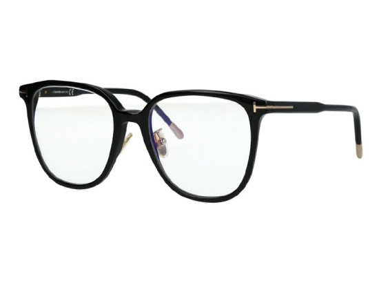 Tom Ford FT5778-D-B 001 Shiny Black/Clear Blue Light Block 53mm
