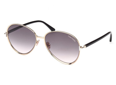 Tom Ford FT1028 28B Shiny Rose Gold/Gradient Smoke