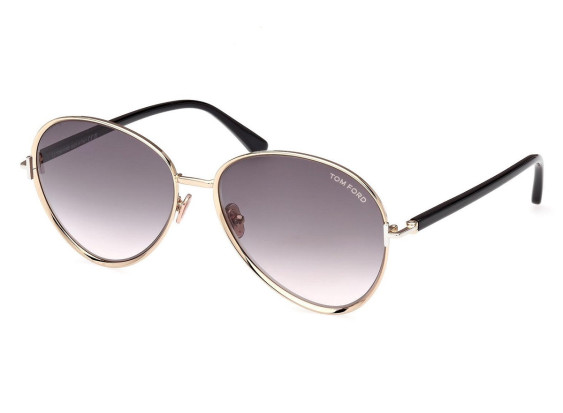Tom Ford FT1028 28B Shiny Rose Gold/Gradient Smoke