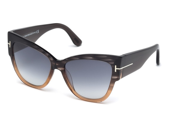 Tom Ford FT0371 20B Melange Grey to Transparent Peach/Dark Grey