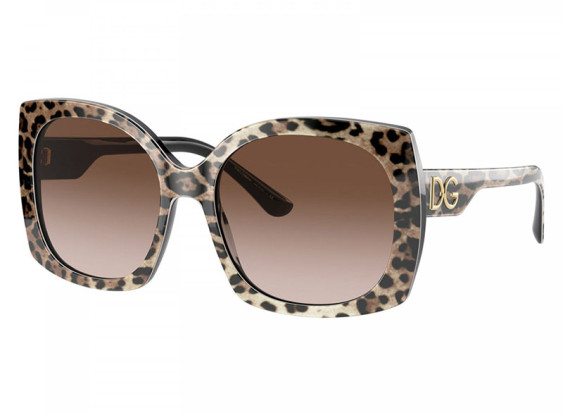 Dolce & Gabbana DG4385F 316313 Leopard Brown on Black/Brown