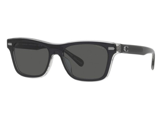 Coach HC8371U 574587 Black/Transparent Grey/Grey Solid
