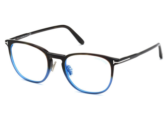Tom Ford FT5700-B 055 Havana to Blue Gradient/Clear Blue Light Block 54mm
