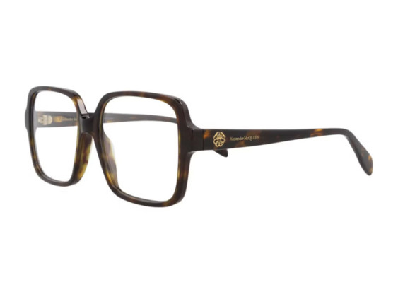 Alexander McQueen AM0286O 002 Dark Havana 55mm