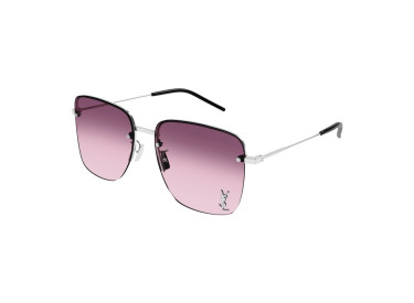 Saint Laurent SL312M 011 Shiny Silver/Gradient Burgundy
