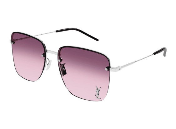 Saint Laurent SL312M 011 Shiny Silver/Gradient Burgundy