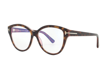 Tom Ford FT5954-B 056 Havana/Clear Blue Light Block 54mm