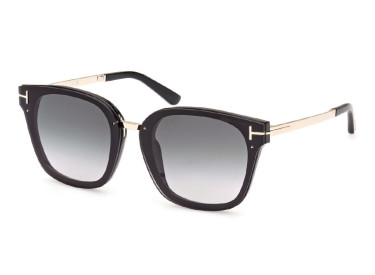 Tom Ford FT1014 01B Shiny Black/Gradient Smoke