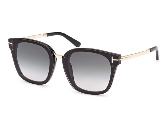 Tom Ford FT1014 01B Shiny Black/Gradient Smoke