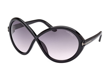 Tom Ford FT1070 01B Shiny Black/Gradient Smoke