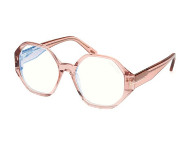 Tom Ford FT5967-B 072 Shiny Pink/Clear Blue Light Block 53mm