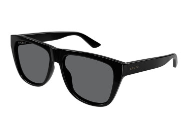 Gucci GG1345S 002 Shiny Black/Grey Polarized