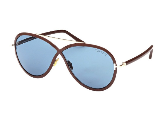 Tom Ford FT1007 48V Shiny Dark Brown/Blue