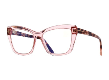 Tom Ford FT5826-B 072 Transparent Pink/Clear Blue Light Block 55mm