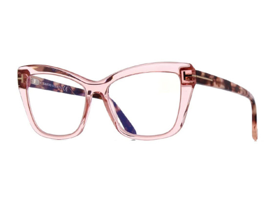 Tom Ford FT5826-B 072 Transparent Pink/Clear Blue Light Block 55mm