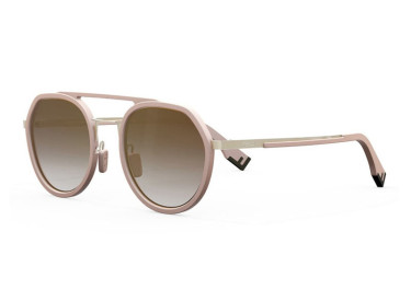 Fendi FE40040U 73G Matte Solid Rose/Gold/Gradient Brown Mirror