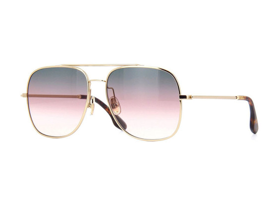 Victoria Beckham VB215S 756 Gold/Petrol to Sand Gradient