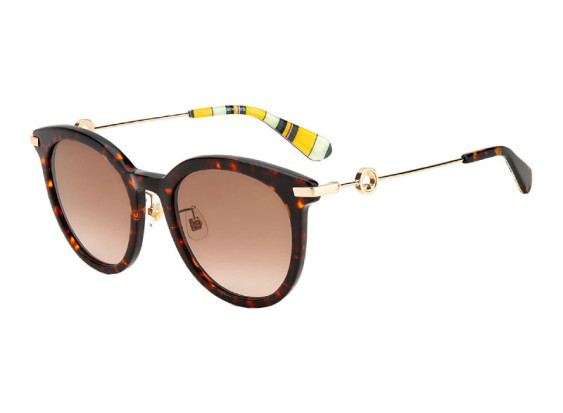 Kate Spade KEESEY/G/S 0086 HA Dark Havana/Gold/Brown Gradient