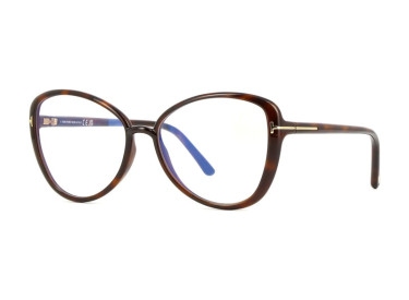 Tom Ford FT5907-B 052 Dark Havana/Clear Blue Light Block 55mm