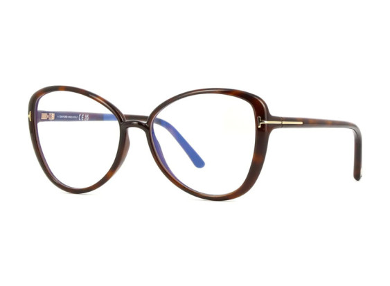 Tom Ford FT5907-B 052 Dark Havana/Clear Blue Light Block 55mm