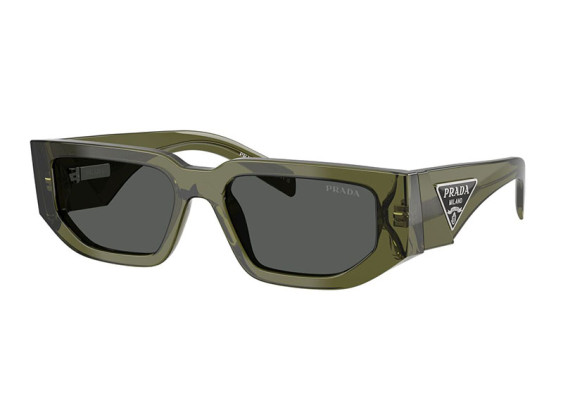 Prada PR09ZS 25A40L Transparent Military Green/Dark Grey