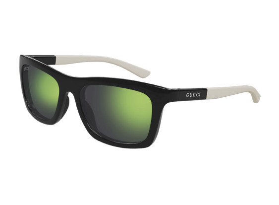 Gucci GG1735S 002 Black/White/Green Mirror