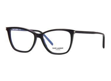 Saint Laurent SL259 001 Black/Clear Blue Light Block 53mm