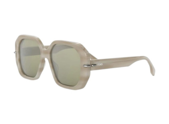 Fendi FE40173I 60Q Shiny Brown/Brown Silver Mirror