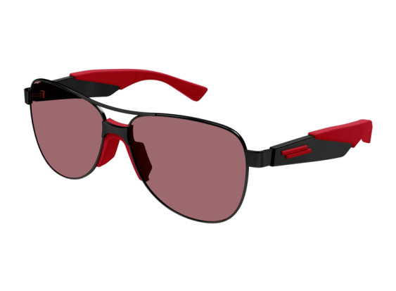 Bottega Veneta BV1231S 004 Black/Red/Red